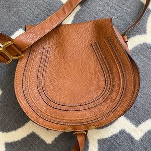 Chloe Marcie medium crossbody bag tan